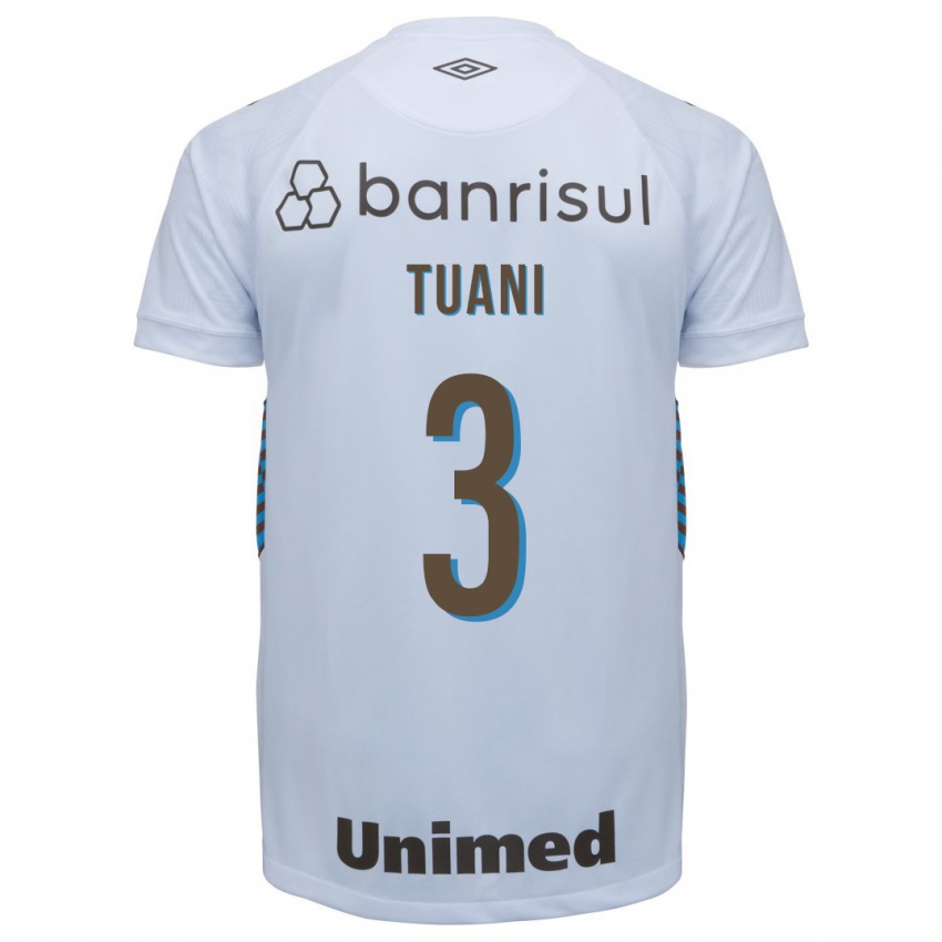 Bambino Maglia Tuani #3 Bianco Kit Gara Away 2023/24 Maglietta