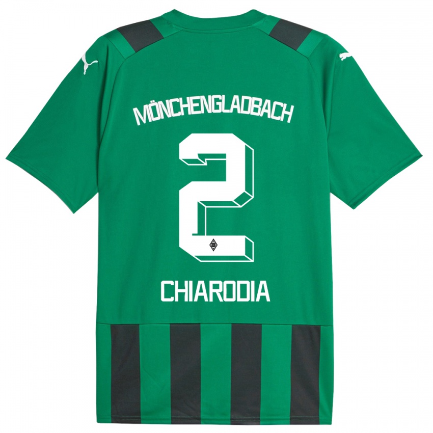 Bambino Maglia Fabio Chiarodia #2 Nero Verde Kit Gara Away 2023/24 Maglietta