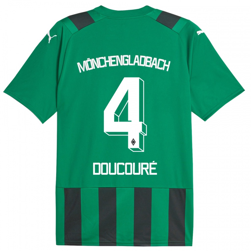 Bambino Maglia Mamadou Doucouré #4 Nero Verde Kit Gara Away 2023/24 Maglietta