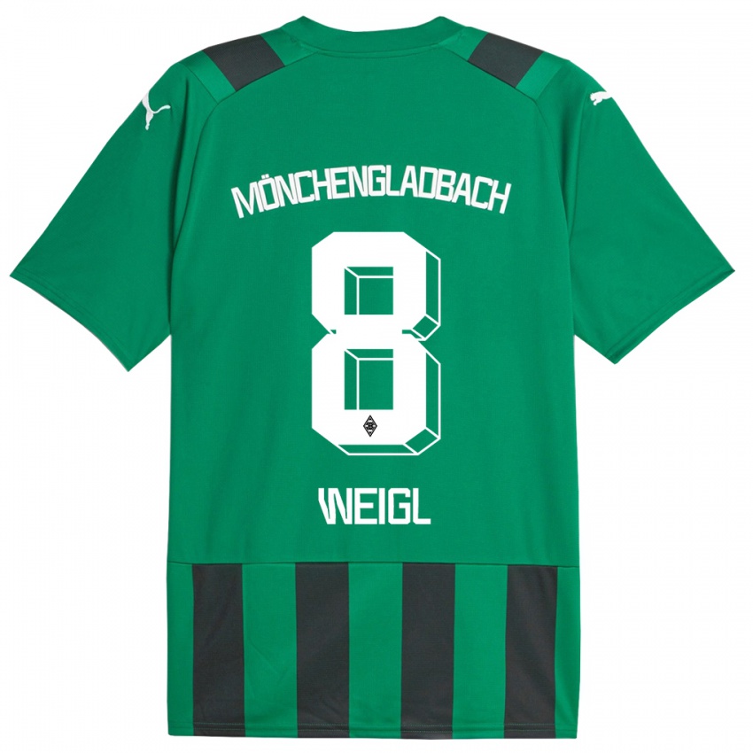 Bambino Maglia Julian Weigl #8 Nero Verde Kit Gara Away 2023/24 Maglietta