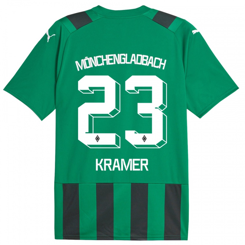 Bambino Maglia Christoph Kramer #23 Nero Verde Kit Gara Away 2023/24 Maglietta