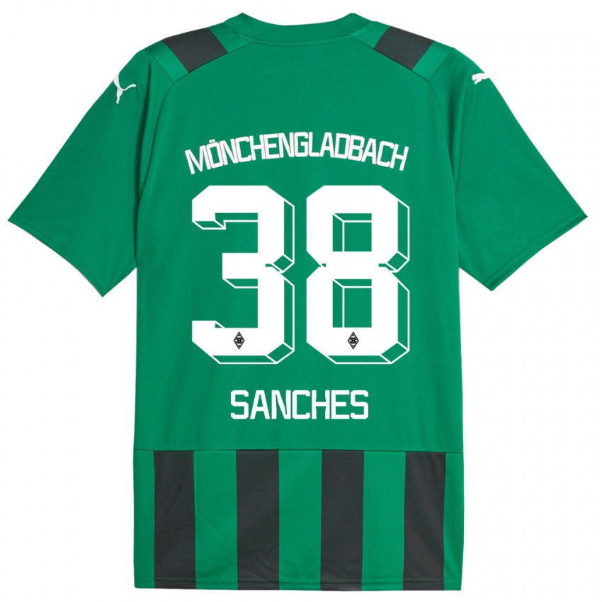Bambino Maglia Yvandro Borges Sanches #38 Nero Verde Kit Gara Away 2023/24 Maglietta