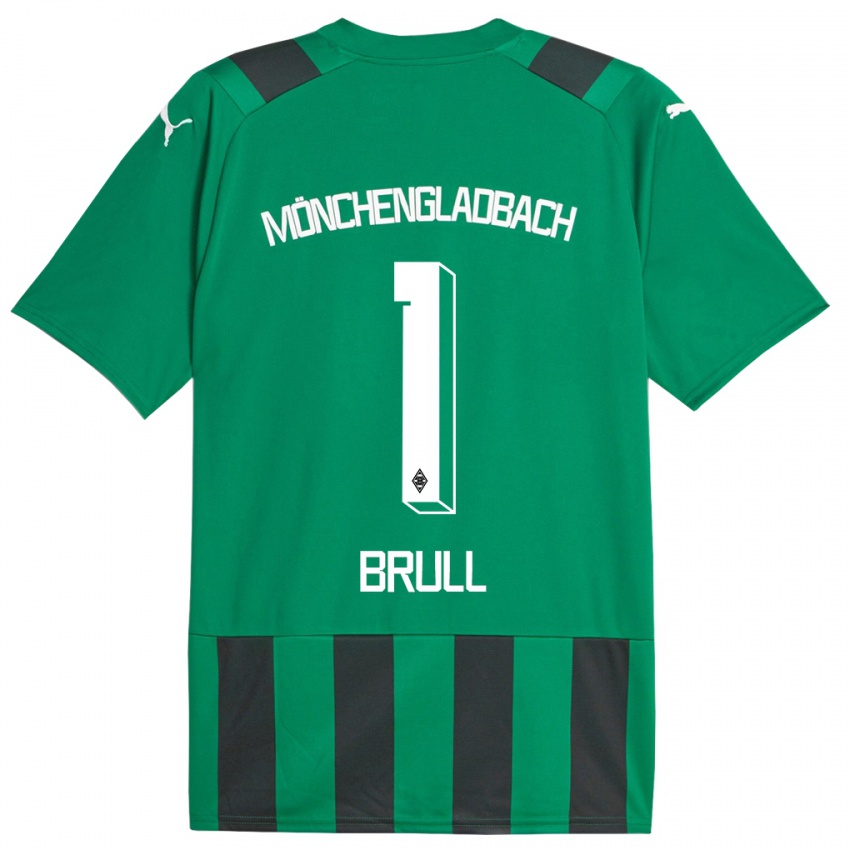 Bambino Maglia Maximilian Brüll #1 Nero Verde Kit Gara Away 2023/24 Maglietta