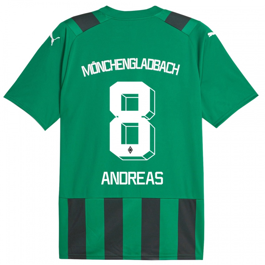 Bambino Maglia Noah Andreas #8 Nero Verde Kit Gara Away 2023/24 Maglietta