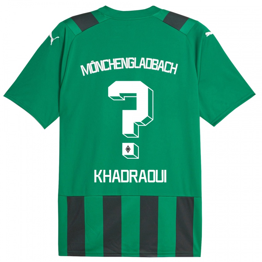 Bambino Maglia Elias Khadraoui #0 Nero Verde Kit Gara Away 2023/24 Maglietta