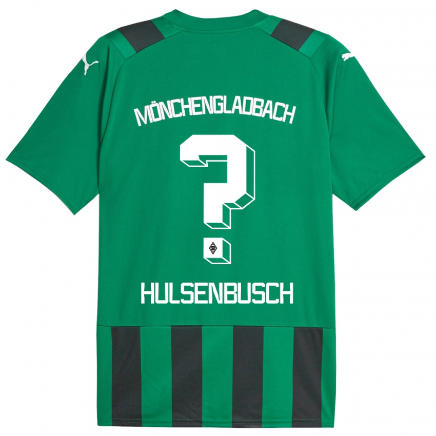 Bambino Maglia Daniel Hülsenbusch #0 Nero Verde Kit Gara Away 2023/24 Maglietta