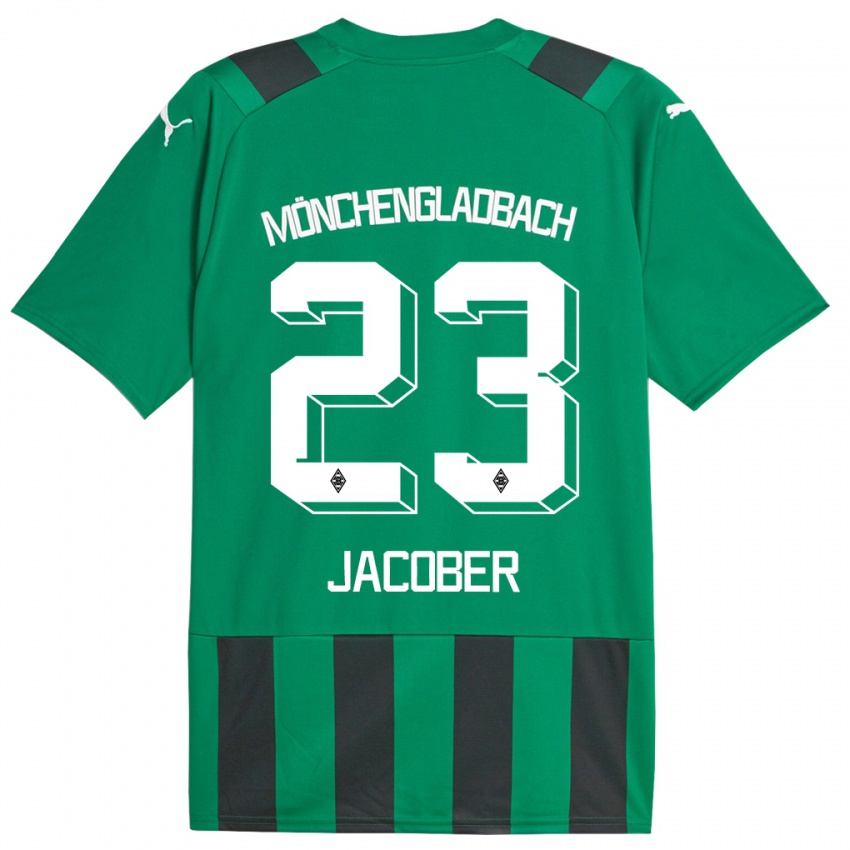 Bambino Maglia Magdalena Jacober #23 Nero Verde Kit Gara Away 2023/24 Maglietta