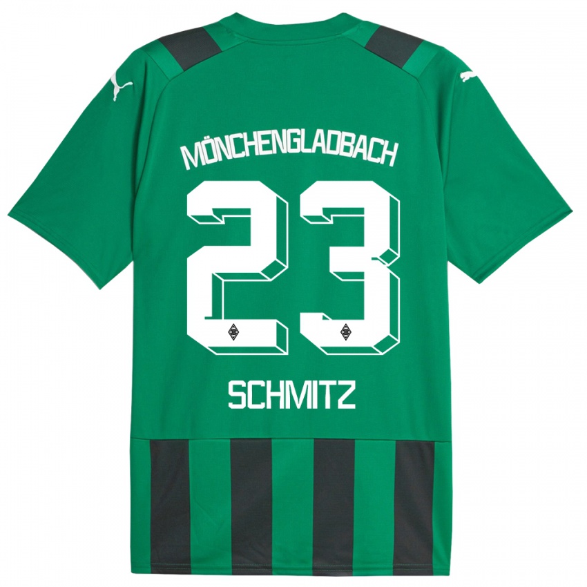 Bambino Maglia Sarah Schmitz #23 Nero Verde Kit Gara Away 2023/24 Maglietta