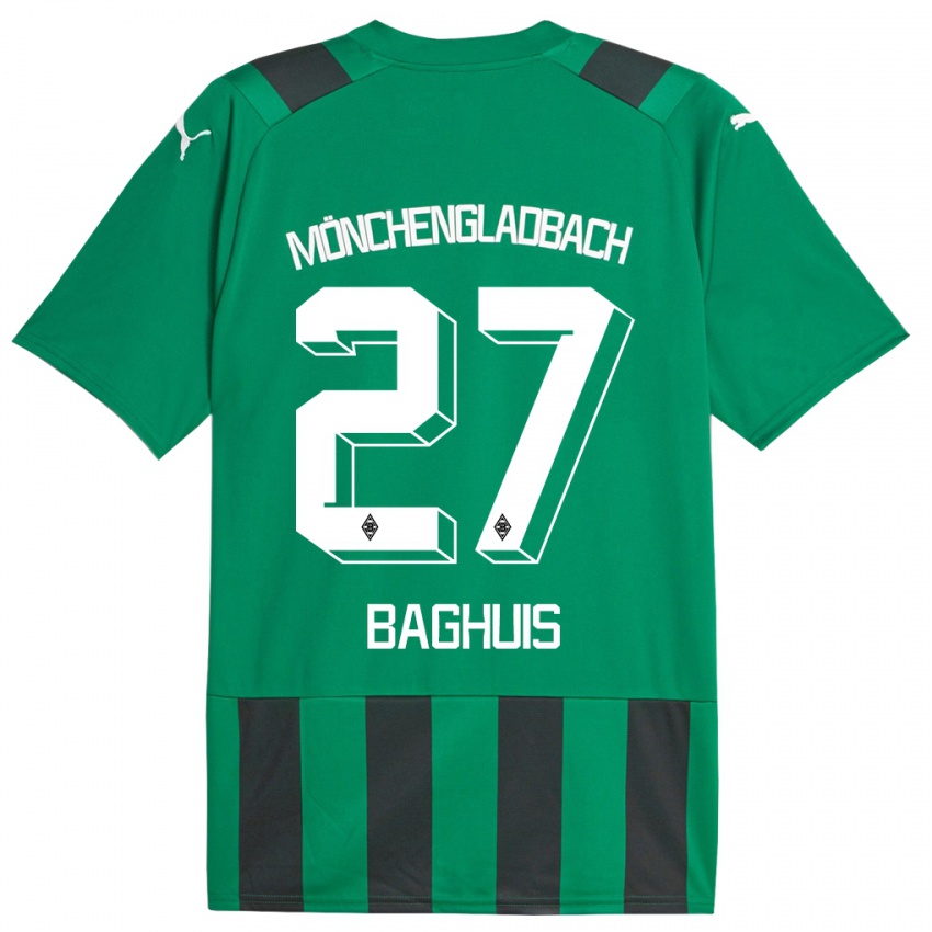 Bambino Maglia Chantal Baghuis #27 Nero Verde Kit Gara Away 2023/24 Maglietta