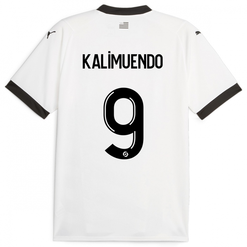 Bambino Maglia Arnaud Kalimuendo #9 Bianco Kit Gara Away 2023/24 Maglietta