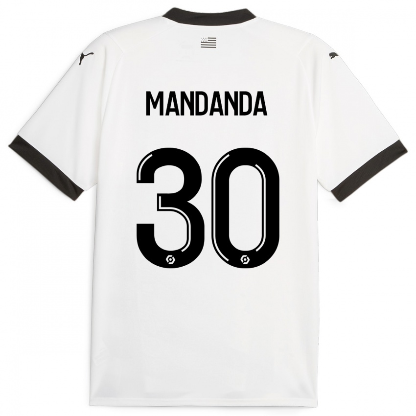 Bambino Maglia Steve Mandanda #30 Bianco Kit Gara Away 2023/24 Maglietta