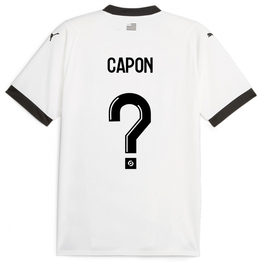 Bambino Maglia José Capon #0 Bianco Kit Gara Away 2023/24 Maglietta