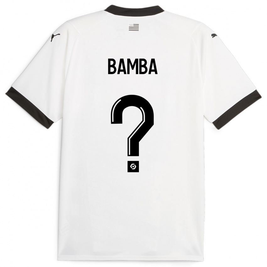 Bambino Maglia Rayan Bamba #0 Bianco Kit Gara Away 2023/24 Maglietta