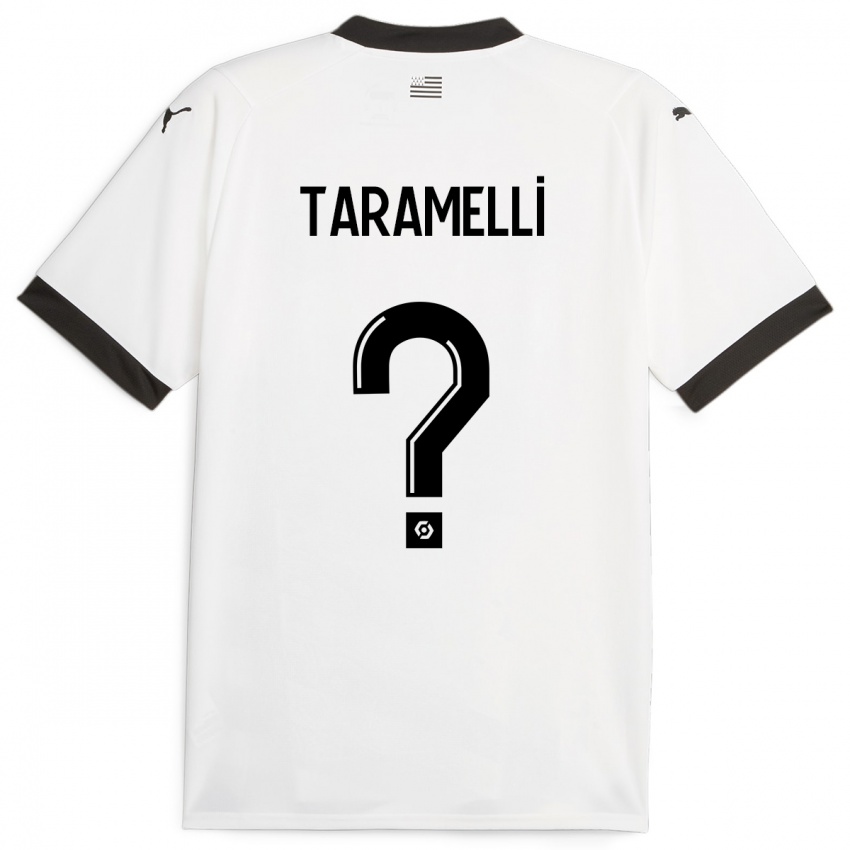 Bambino Maglia Valentin Taramelli #0 Bianco Kit Gara Away 2023/24 Maglietta