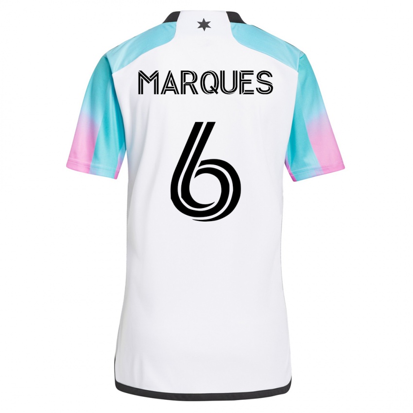 Bambino Maglia Mikael Marqués #6 Bianco Kit Gara Away 2023/24 Maglietta