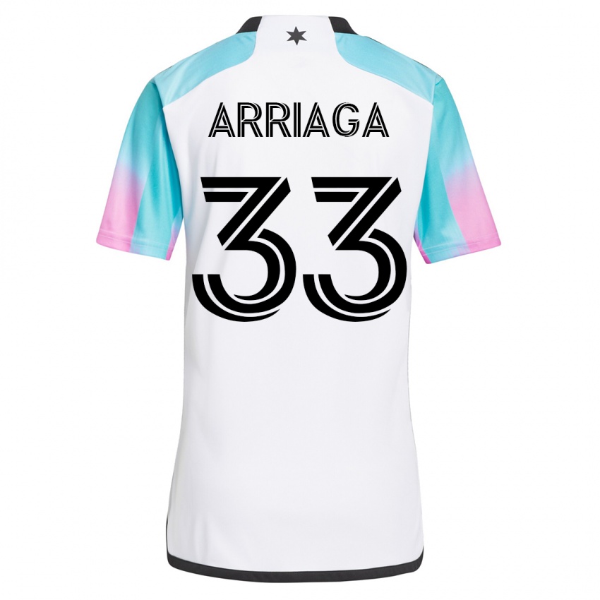 Bambino Maglia Kervin Arriaga #33 Bianco Kit Gara Away 2023/24 Maglietta