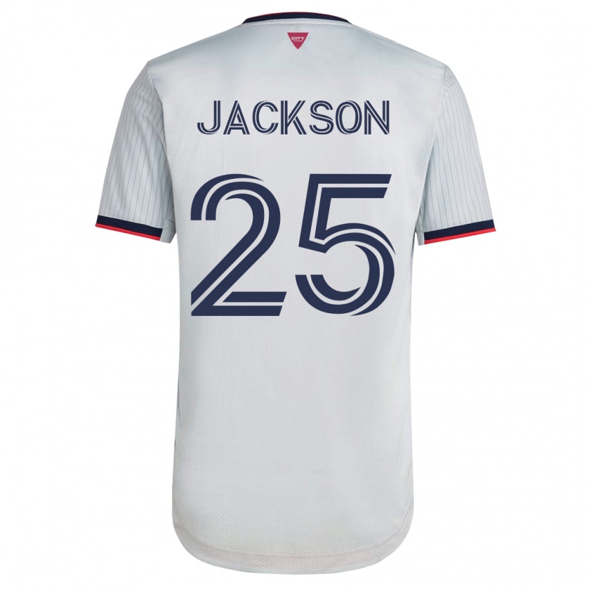 Bambino Maglia Aziel Jackson #25 Bianco Kit Gara Away 2023/24 Maglietta