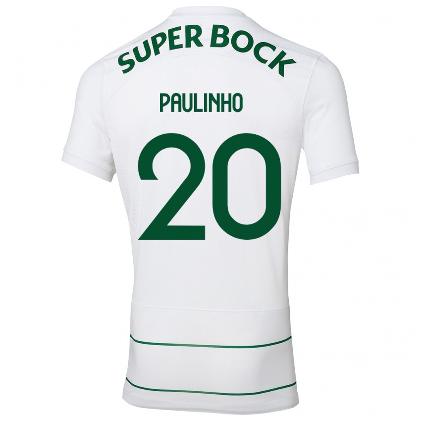 Bambino Maglia Paulinho #20 Bianco Kit Gara Away 2023/24 Maglietta