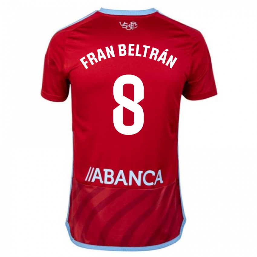 Bambino Maglia Fran Beltrán #8 Rosso Kit Gara Away 2023/24 Maglietta