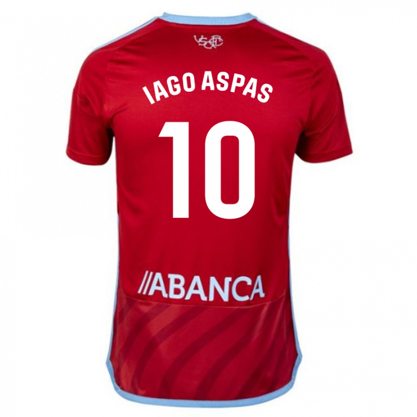 Bambino Maglia Iago Aspas #10 Rosso Kit Gara Away 2023/24 Maglietta