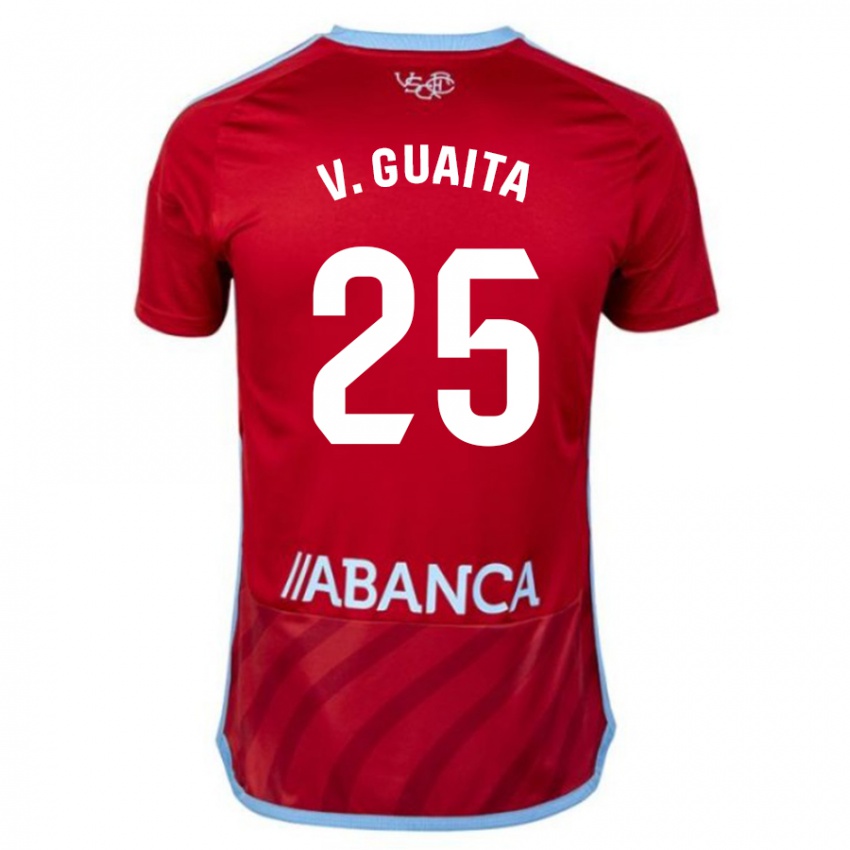 Bambino Maglia Vicente Guaita #25 Rosso Kit Gara Away 2023/24 Maglietta