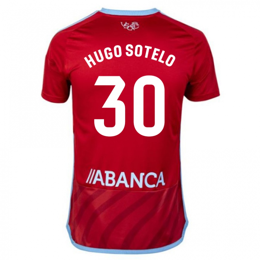 Bambino Maglia Hugo Sotelo #30 Rosso Kit Gara Away 2023/24 Maglietta