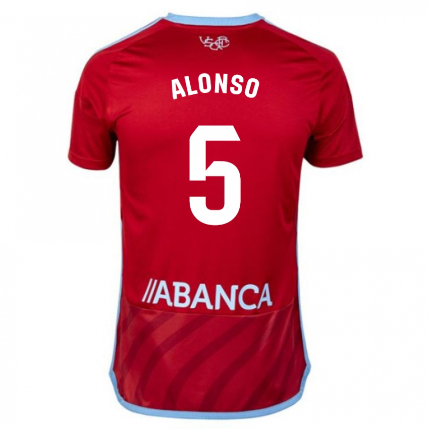 Bambino Maglia Gael Alonso #5 Rosso Kit Gara Away 2023/24 Maglietta