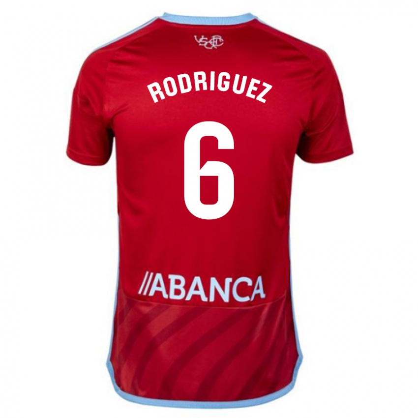 Bambino Maglia Damián Rodríguez #6 Rosso Kit Gara Away 2023/24 Maglietta