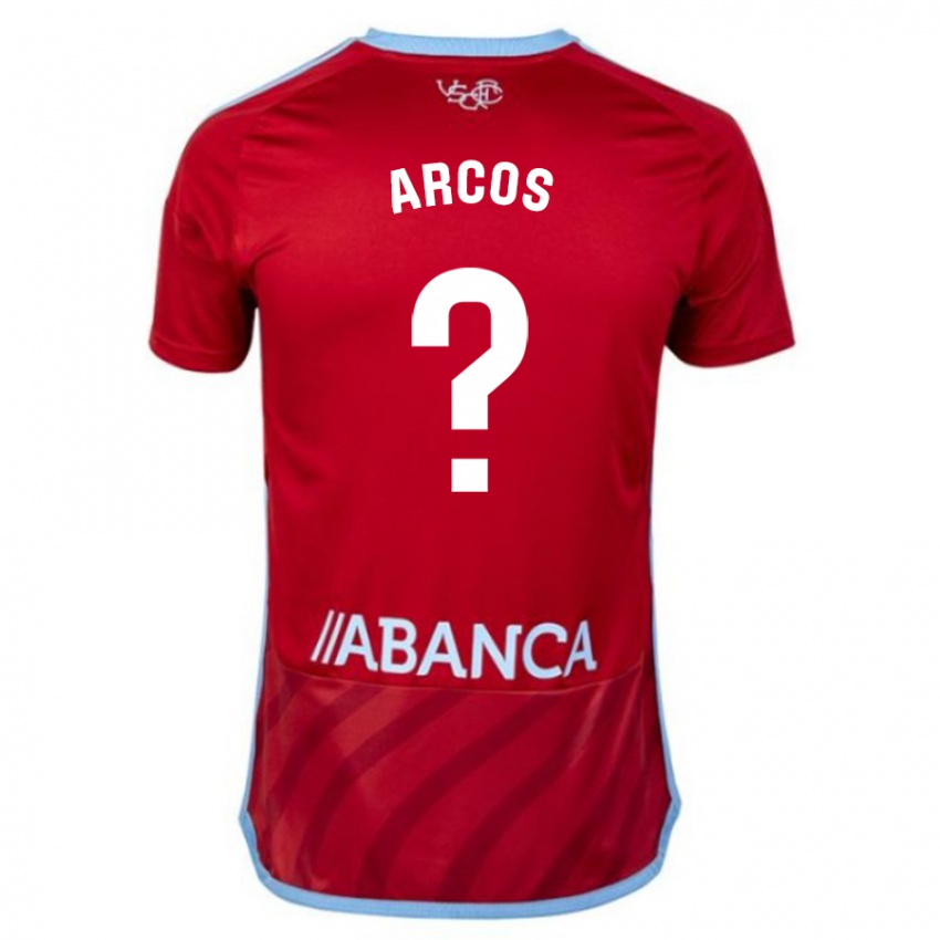 Bambino Maglia Ángel Arcos #0 Rosso Kit Gara Away 2023/24 Maglietta