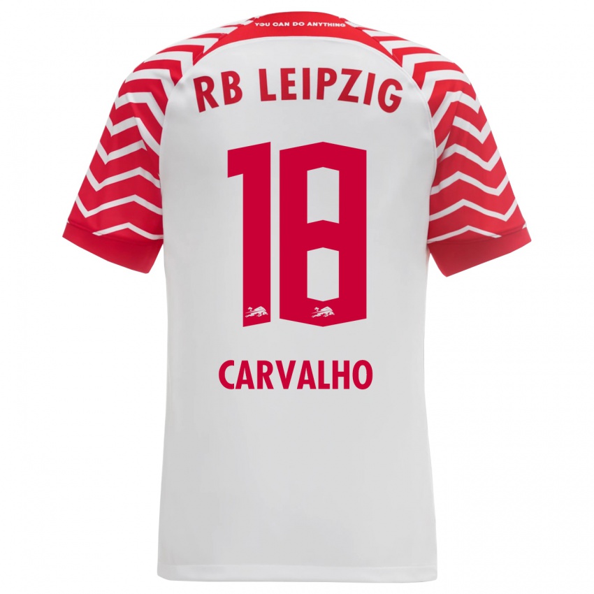 Uomo Maglia Fabio Carvalho #18 Bianco Kit Gara Home 2023/24 Maglietta