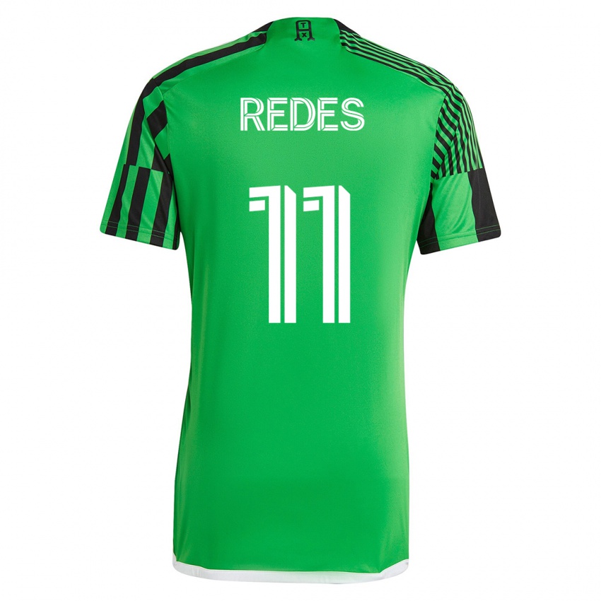Uomo Maglia Rodney Redes #11 Verde Nero Kit Gara Home 2023/24 Maglietta