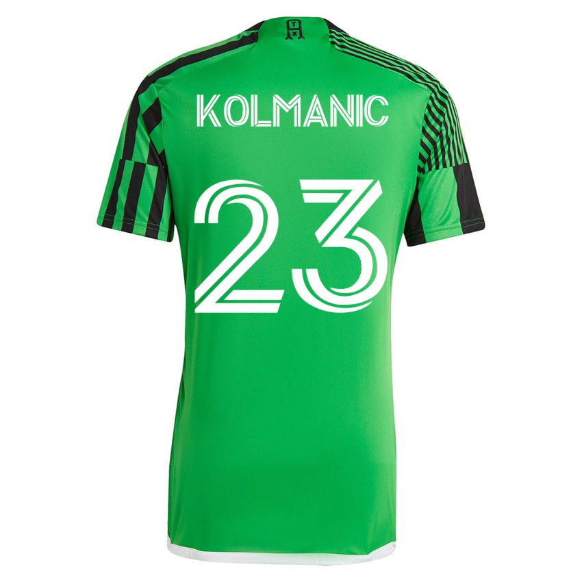 Uomo Maglia Zan Kolmanic #23 Verde Nero Kit Gara Home 2023/24 Maglietta