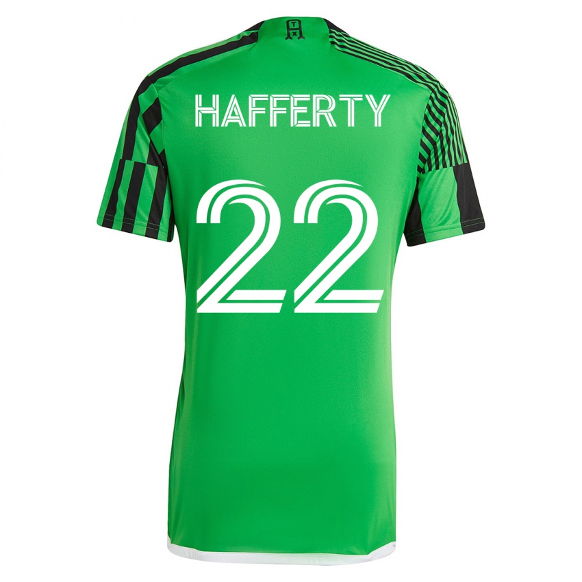 Uomo Maglia Joe Hafferty #22 Verde Nero Kit Gara Home 2023/24 Maglietta