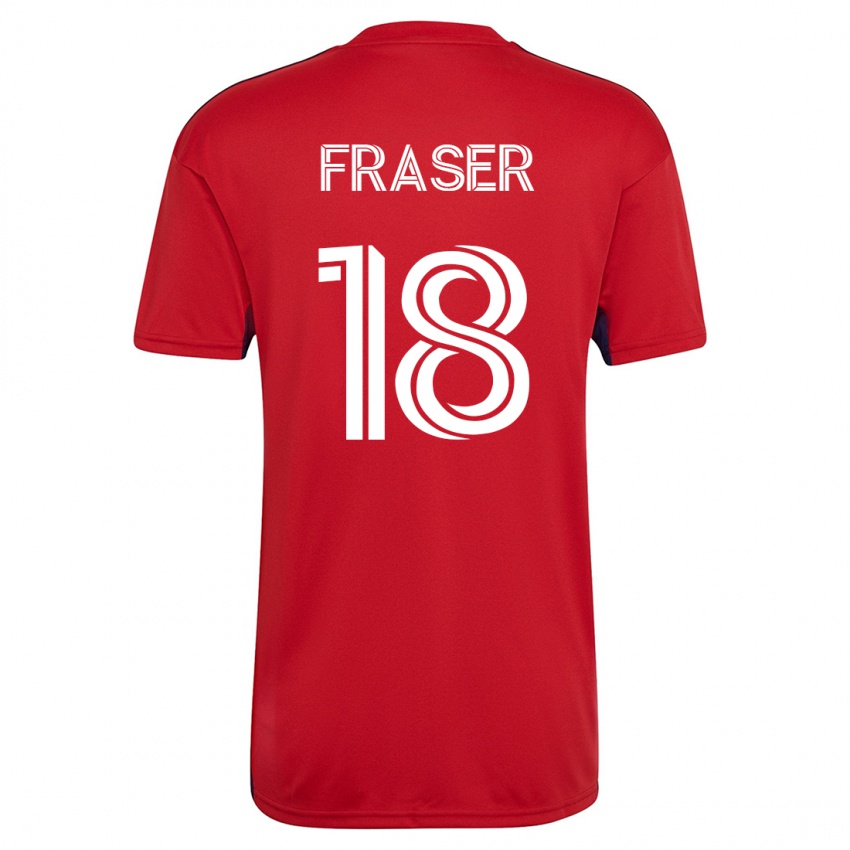 Uomo Maglia Liam Fraser #18 Rosso Kit Gara Home 2023/24 Maglietta
