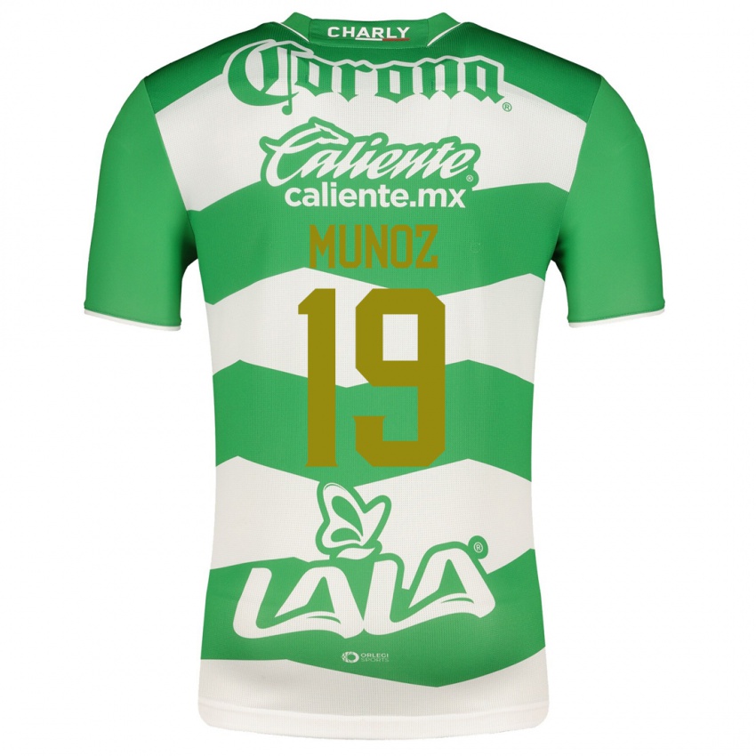 Uomo Maglia Santiago Munoz #19 Verde Kit Gara Home 2023/24 Maglietta
