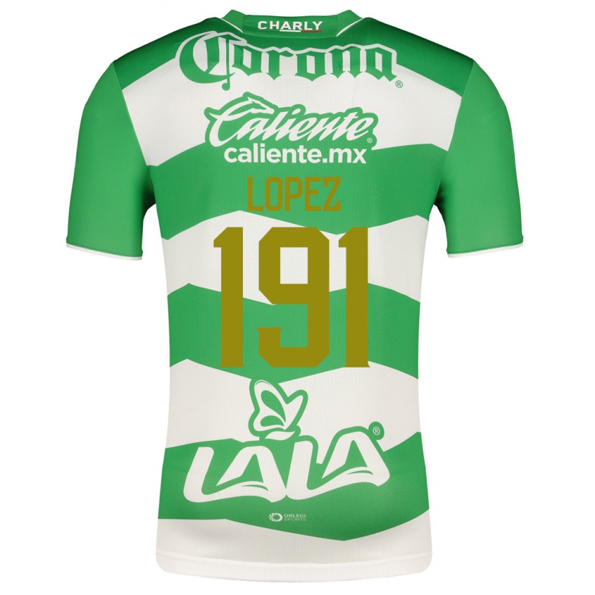 Uomo Maglia Carlos López #191 Verde Kit Gara Home 2023/24 Maglietta