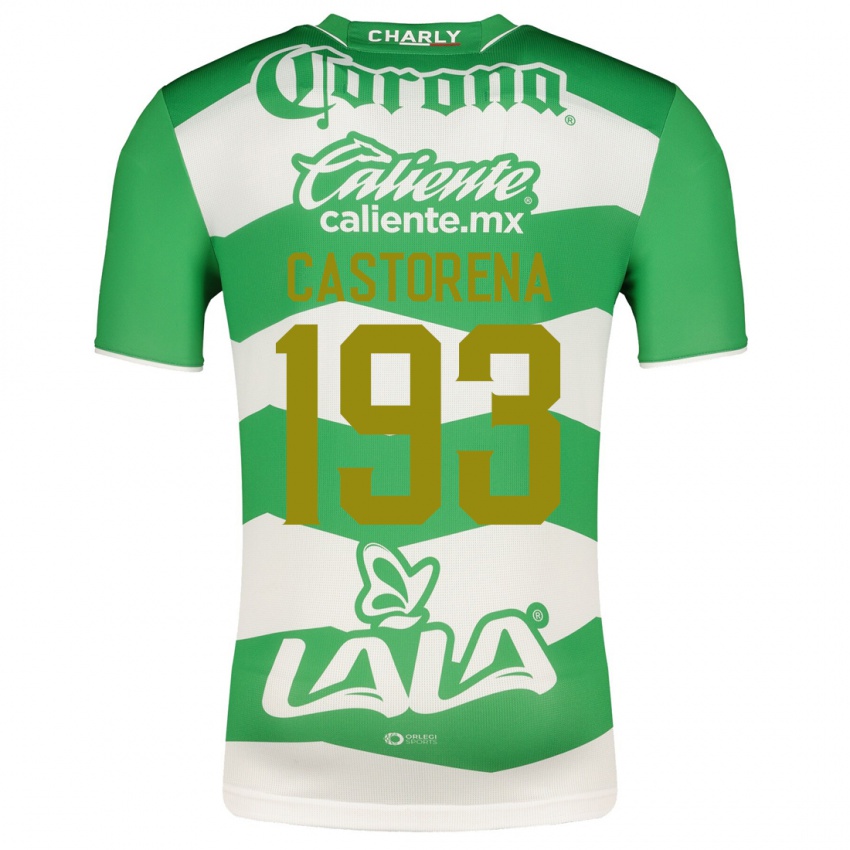 Uomo Maglia Damián Castorena #193 Verde Kit Gara Home 2023/24 Maglietta