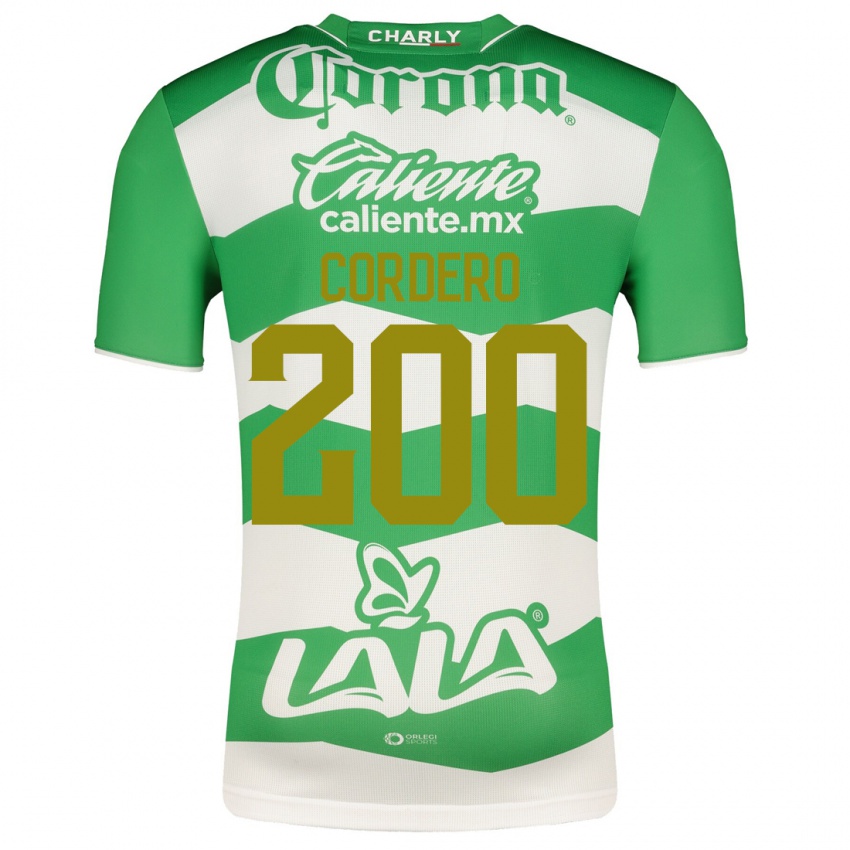 Uomo Maglia Mario Cordero #200 Verde Kit Gara Home 2023/24 Maglietta