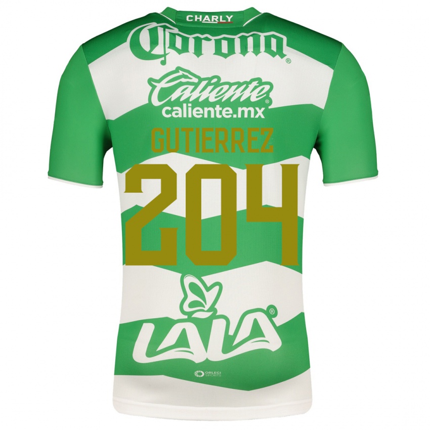 Uomo Maglia Gabriel Gutiérrez #204 Verde Kit Gara Home 2023/24 Maglietta