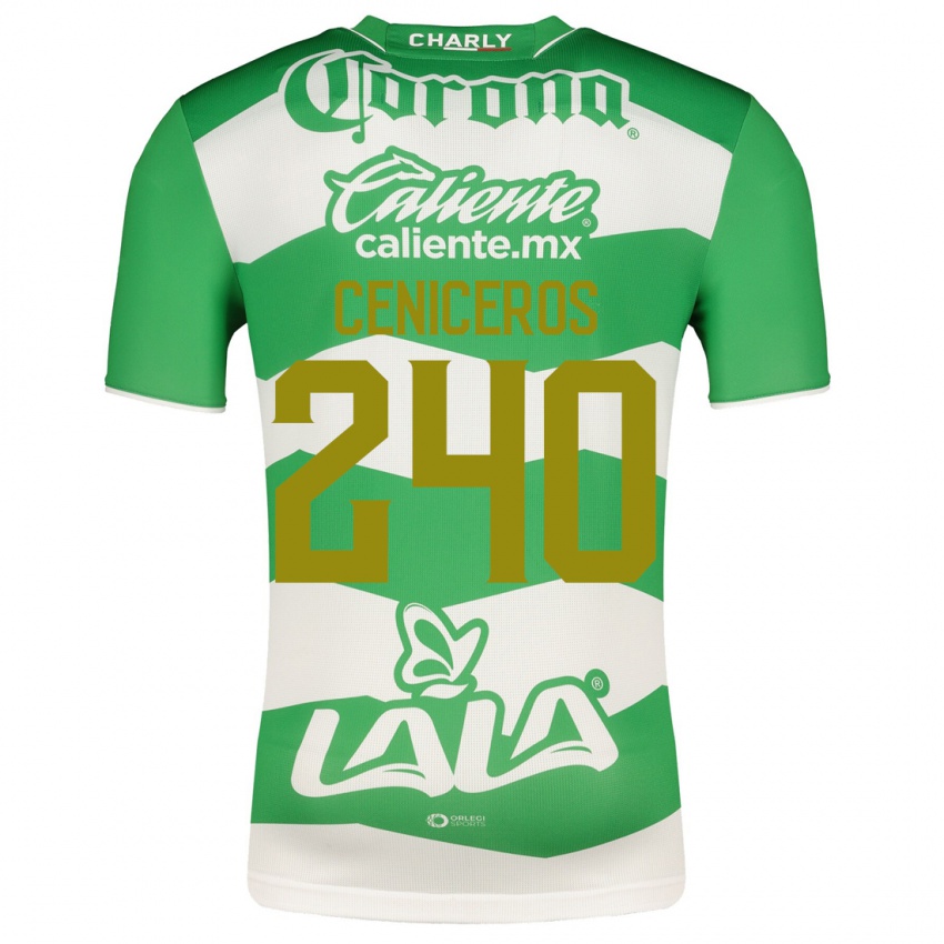 Uomo Maglia Carlos Ceniceros #240 Verde Kit Gara Home 2023/24 Maglietta