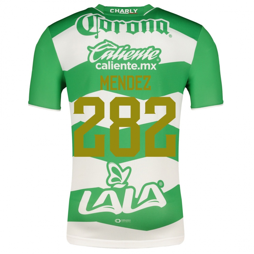 Uomo Maglia José Méndez #282 Verde Kit Gara Home 2023/24 Maglietta
