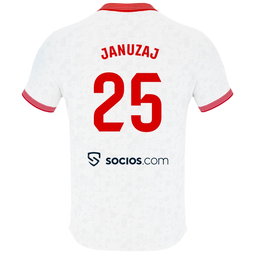Uomo Maglia Adnan Januzaj #25 Bianco Kit Gara Home 2023/24 Maglietta