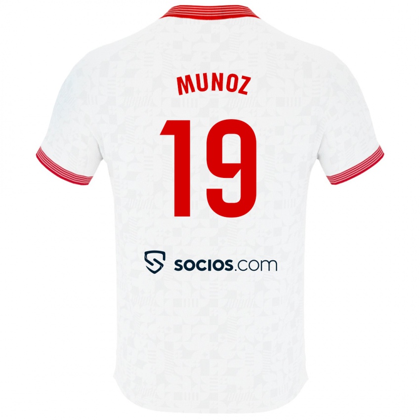 Uomo Maglia Iker Muñoz #19 Bianco Kit Gara Home 2023/24 Maglietta