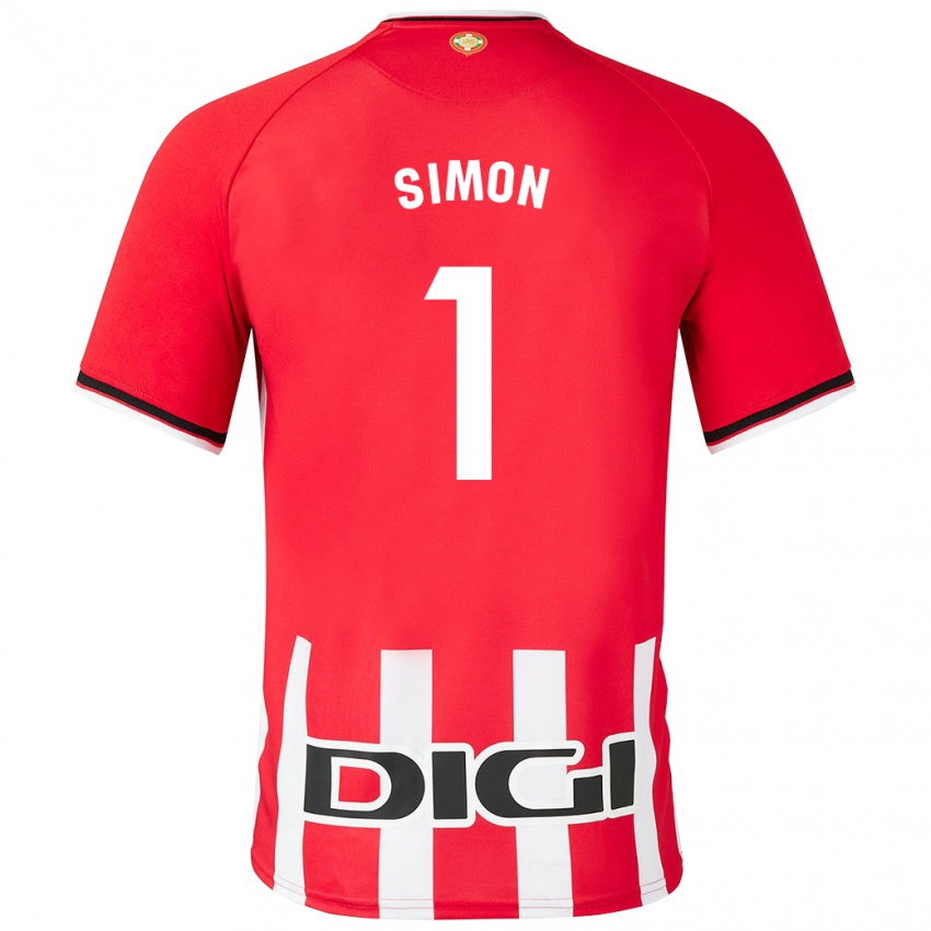 Uomo Maglia Unai Simon #1 Rosso Kit Gara Home 2023/24 Maglietta