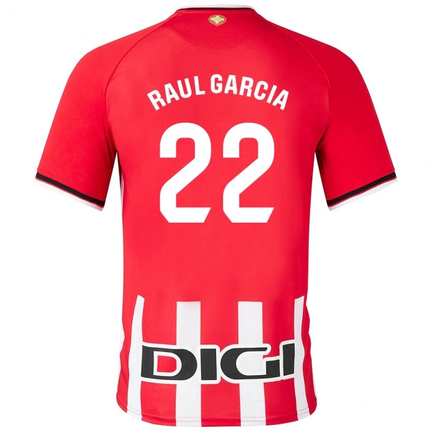 Uomo Maglia Raul Garcia #22 Rosso Kit Gara Home 2023/24 Maglietta