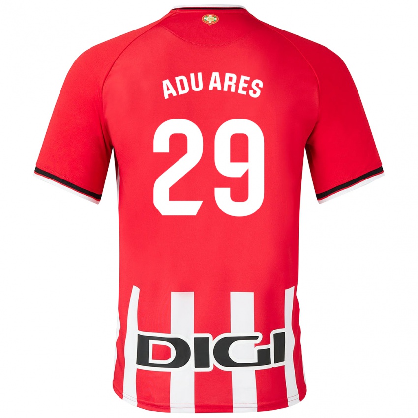 Uomo Maglia Adu Ares #29 Rosso Kit Gara Home 2023/24 Maglietta
