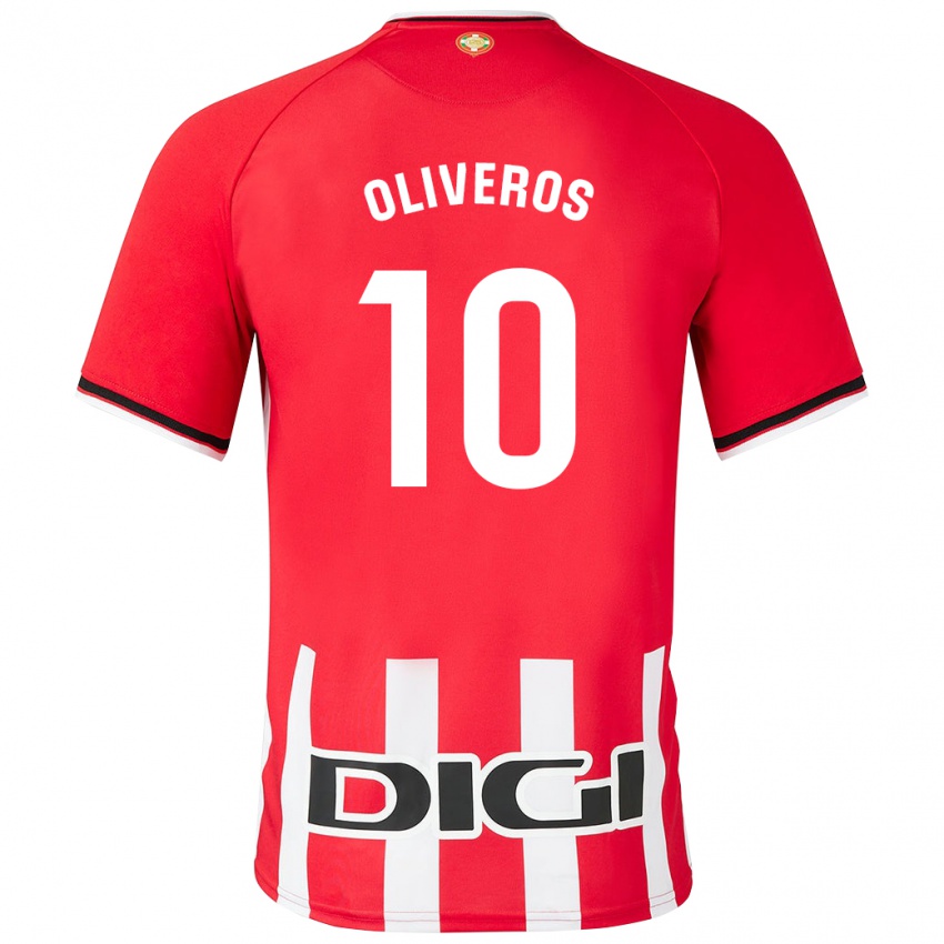 Uomo Maglia Aimar Oliveros #10 Rosso Kit Gara Home 2023/24 Maglietta
