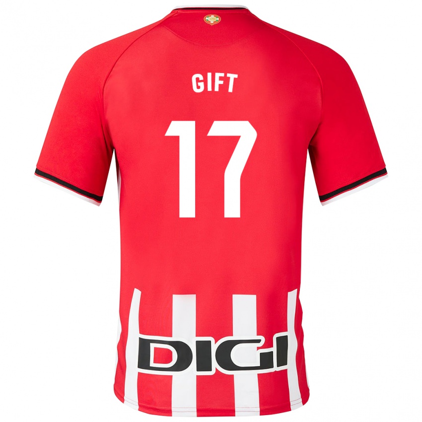 Uomo Maglia Elijah Gift #17 Rosso Kit Gara Home 2023/24 Maglietta