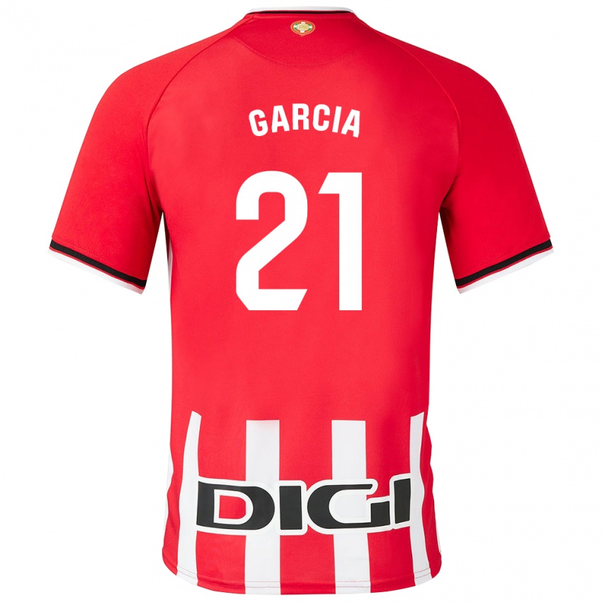 Uomo Maglia Beñat García #21 Rosso Kit Gara Home 2023/24 Maglietta