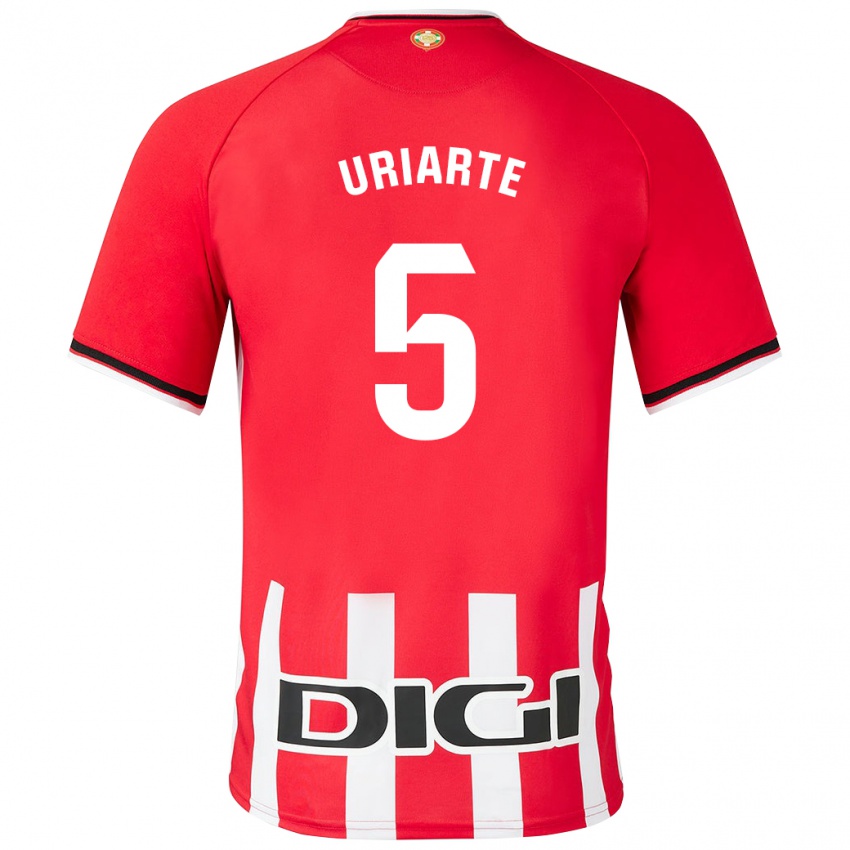 Uomo Maglia Naroa Uriarte Urazurrutia #5 Rosso Kit Gara Home 2023/24 Maglietta